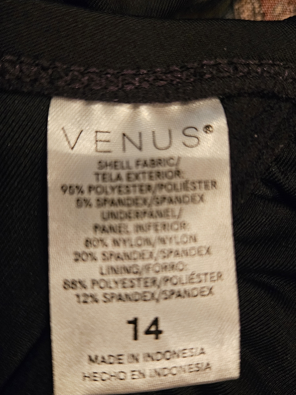 VENUS Black Bandeau Bikini Top with Single Removable Strap Size 14 - Picture 6 of 11